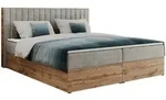 MKS Boxbett, Hellgrau, Holz, 2-Sitzer, H4, 7-Zonen, Rechteckig, 160x200 cm,