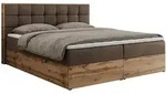 MKS Boxbett, Braun, Textil, 2-Sitzer, H3, 7-Zonen, Rechteckig, 180x200 cm,