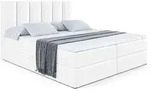 Altdecor Boxbett, Wei&szlig; Hochglanz, Holzwerkstoff, H&ouml;he ca. 20 cm, 180x200 cm,