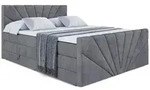 Altdecor Boxspringbett, Dunkelgrau, Holzwerkstoff, H&ouml;he ca. 20 cm, 140x200 cm,