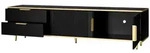 Flieks Tv-Schrank, Schwarz, Holz, 41x18x107 cm, Wohnzimmer, Wohnw&auml;nde,...