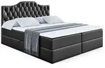 Altdecor Boxbett, Schwarz Hochglanz, Holzwerkstoff, H&ouml;he ca. 20 cm, 160x200 cm,