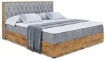 Altdecor Boxbett, Grau, Kunststoff, H&ouml;he ca. 20 cm, 200x200 cm, Schlafzimmer,