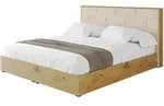 Altdecor Polsterbett, Creme, Textil, H3 + H4, 140x200 cm, Schlafzimmer, Betten,