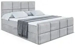 Altdecor Boxbett, Hellgrau, Holzwerkstoff, H3, H&ouml;he ca. 19 cm, 200x200 cm,