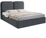 Mirjan24 Polsterbett, Dunkelgrau, Textil, Rechteckig, 160x200 cm, Schlafzimmer,