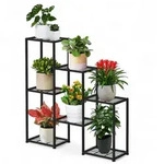 DanDiBo Blumenregal, Schwarz, Metall, 96x101x23 cm, Wohnzimmer,...