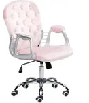 Beliani B&uuml;rostuhl, Pink, Metall, 1-Sitzer, 60x98x60 cm, Arbeitszimmer,...