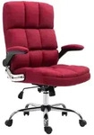 MCW B&uuml;rostuhl, Rot, Textil, 73x120x72 cm, Arbeitszimmer, B&uuml;rost&uuml;hle, Drehst&uuml;hle