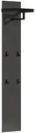 Dieter Knoll Garderobenpaneel, Anthrazit, Schwarz, Metall, Holzwerkstoff, 35x165x25