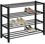 Idimex Schuhregal, Schwarz, Metall, Mode, 80x63x29 cm, Garderobe,...