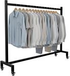 CLP Kleiderst&auml;nder, Schwarz, Metall, 150x120x38 cm, Garderobe, Garderobenst&auml;nder