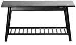 Mid.you Schuhbank Noble, Schwarz, Holz, Bambus, vollmassiv, 2-Sitzer, 90x45x35...