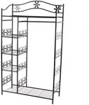 MCW Metall-Garderobe, Schwarz, Metall, 100x172x43 cm, Garderobe,...