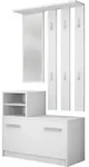 Mirjan24 Garderobe, Wei&szlig;, Holzwerkstoff, 85x180x24 cm, Garderobe,...
