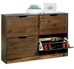 Idimex Schuhschrank, Grau, Holz, Kiefer, Vintage, 115x79x25 cm, FSC Mix,...