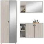 Mid.you Garderobe, Kaschmir, Holzwerkstoff, 3-teilig, 191x192x37 cm, FSC Mix,