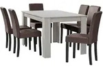 [en.casa] Tischgruppe, Eiche, Braun, Holz, 6-Sitzer, Rechteckig, 140x77x90 cm,