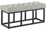 CLP Sitzbank, Grau, Metall, 100x46x38 cm, Esszimmer, B&auml;nke, Sitzb&auml;nke