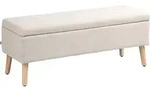 Homcom Truhenbank, Beige, Kunststoff, 39x45x110 cm, Esszimmer, B&auml;nke,...