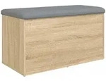 vidaXL Aufbewahrungsbank, Sonoma Eiche, Holz, 2-Sitzer, Rechteckig, 82x45x42 cm,