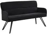 Mid.you Sitzbank, Schwarz, Metall, Textil, 2-Sitzer, 140x94x67 cm, Stoffauswahl,