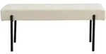Mid.you Garderobenbank Swindon, Wei&szlig;, Metall, Uni, 2-Sitzer, 100x42.5x36 cm,