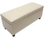 MCW Sitzbank, Beige, Leder, 112x45x45 cm, Esszimmer, B&auml;nke, Sitzb&auml;nke