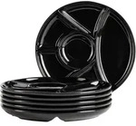M&auml;ser Tellerset, Schwarz, Keramik, 6-teilig, rund, Essen & Trinken, Geschirr,