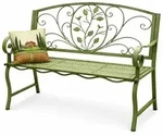 DanDiBo Gartenbank, Gr&uuml;n, Metall, 110x100x58 cm, Gartenm&ouml;bel, Gartenb&auml;nke