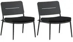 Gardenson Loungesessel, Schwarz, Metall, Textil, F&uuml;llung: Schaumstoff, rund,