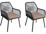 Proregal Gartenstuhl, Beige, Metall, 2-Sitzer, 54x81x62 cm, Gartenm&ouml;bel,