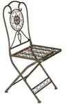 DanDiBo Gartenstuhl, Braun, Metall, 39x92x39 cm, Gartenm&ouml;bel, Gartenst&uuml;hle,