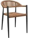Ambia Garden Stapelsessel, Anthrazit, Natur, Metall, Kunststoff, konisch, 55x78x59.5
