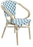 Oviala Gartenstuhl,, Blau, Holz, 1-Sitzer, Quadratisch,quadratisch, 57x82x60 cm,