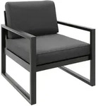 Beautysofa Loungesessel, Dunkelgrau, Metall, 76x86x80 cm, Loungem&ouml;bel,...