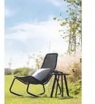 Gardenson Schaukelstuhl Tom, Schwarz, Metall, Textil, 51x97x95 cm,...