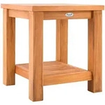 CLP Beistelltisch, Teak, Holz, 45x50x45 cm, Wohnzimmer, Wohnzimmertische,