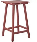 Beliani Bartisch, Rot, Kunststoff, quadratisch, 59x103x60 cm, Gartenm&ouml;bel,