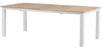Gardenson Gartentisch, Wei&szlig;, Teak, Holz, Metall, Teakholz, rechteckig, eckig,