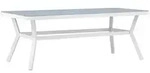 Gardenson Gartentisch, Wei&szlig;, Metall, Stein, rechteckig, eckig, 100x74x200 cm,