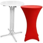 Beautissu Stehtisch, Rot, Metall, Rundform,Rund,Rund, 70x110x70 cm, Esszimmer,