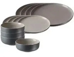 Ritzenhoff Breker Basic-Set, Grau, Keramik, 12-teilig, Rund, 2x2x2 cm, Essen &
