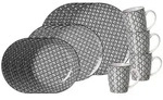 Ritzenhoff Breker Kombiservice, Schwarz, Wei&szlig;, Keramik, 16-teilig, 2x2x2 cm, Essen &