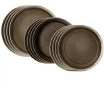 Ritzenhoff Breker Teller-Set, Braun, Keramik, 12-teilig, Rund, 2x2x2 cm, Essen &