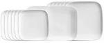 Ritzenhoff Breker Teller-Set, Wei&szlig;, Keramik, 18-teilig, Rechteckig, 2x2x2 cm, Essen