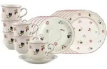Villeroy & Boch Kaffeeservice, Mehrfarbig, Keramik, 18-teilig, Rund, 2x2x2 cm, Essen
