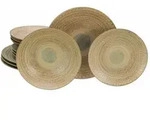 Creatable Tafelservice Neapel Sand, Braun, Sand, Keramik, 12-teilig, stapelbar,...