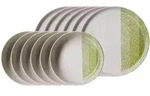 Ritzenhoff Breker Tafelservice, Gr&uuml;n, Keramik, 12-teilig, Rund, 2x2x2 cm, Essen &