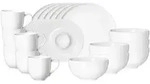 Ritzenhoff Breker Fr&uuml;hst&uuml;cks-Set, Wei&szlig;, Keramik, 24-teilig, Rund, 2x2x2 cm, Essen